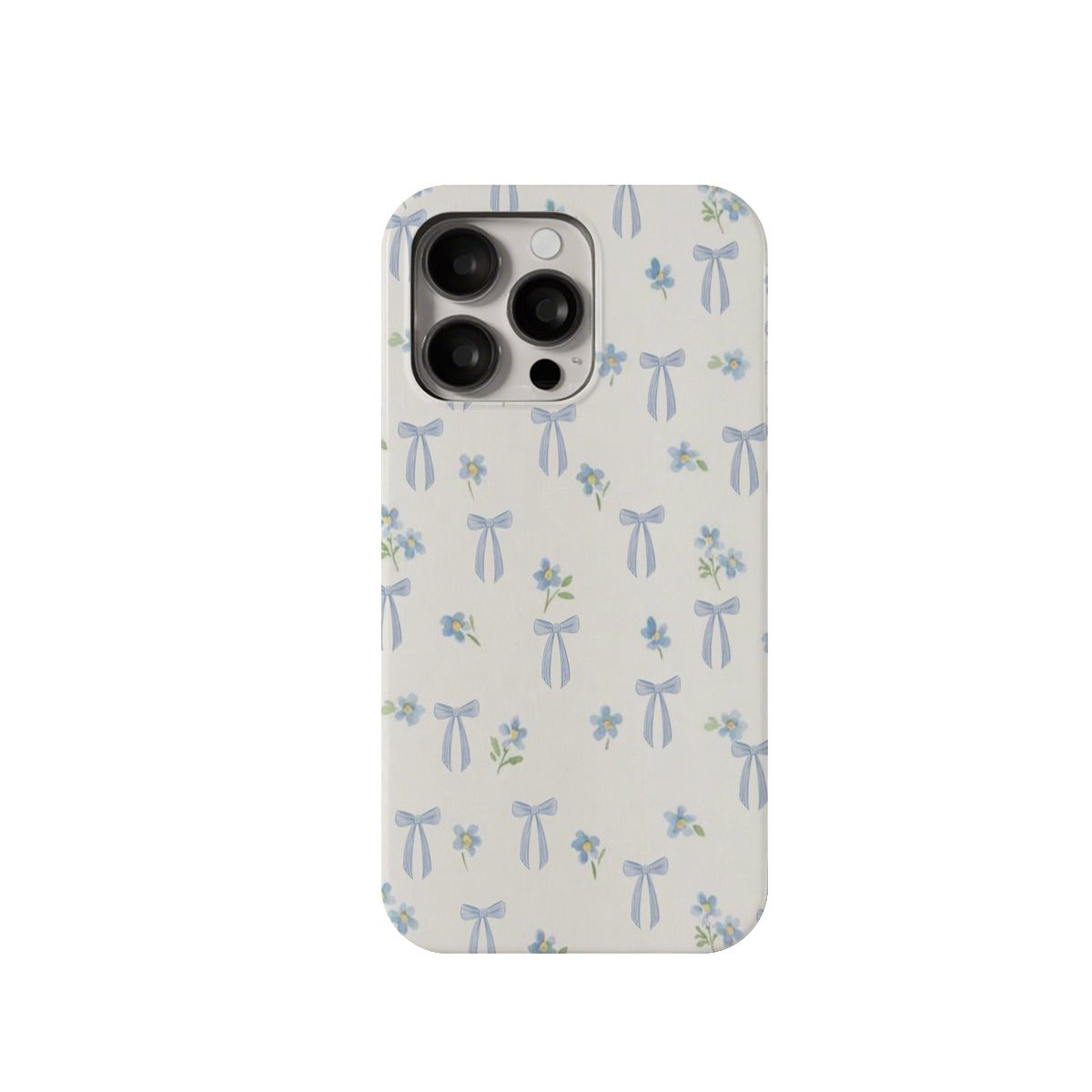 Phone case with bow pattern on a white background