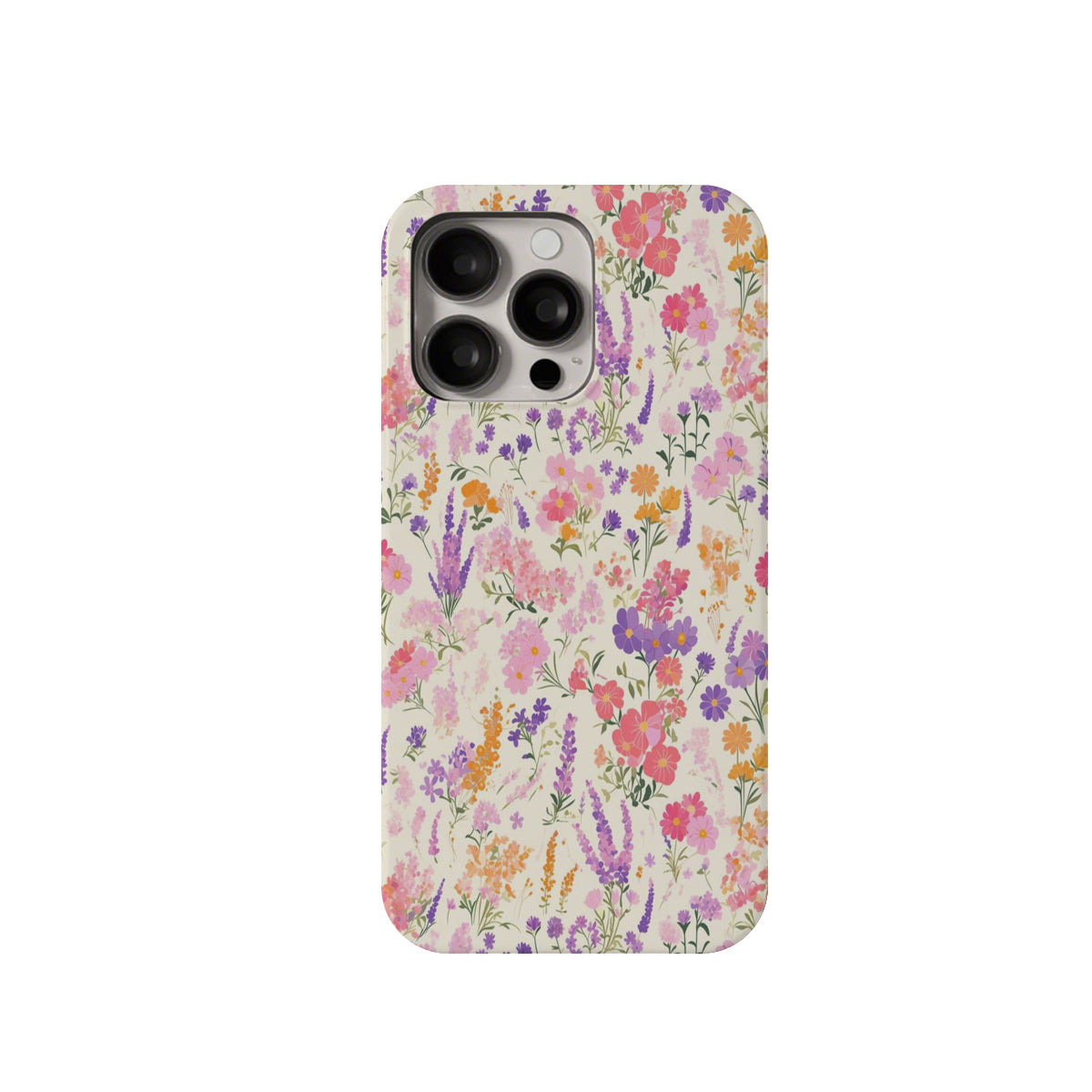 Floral patterned phone case on a white background