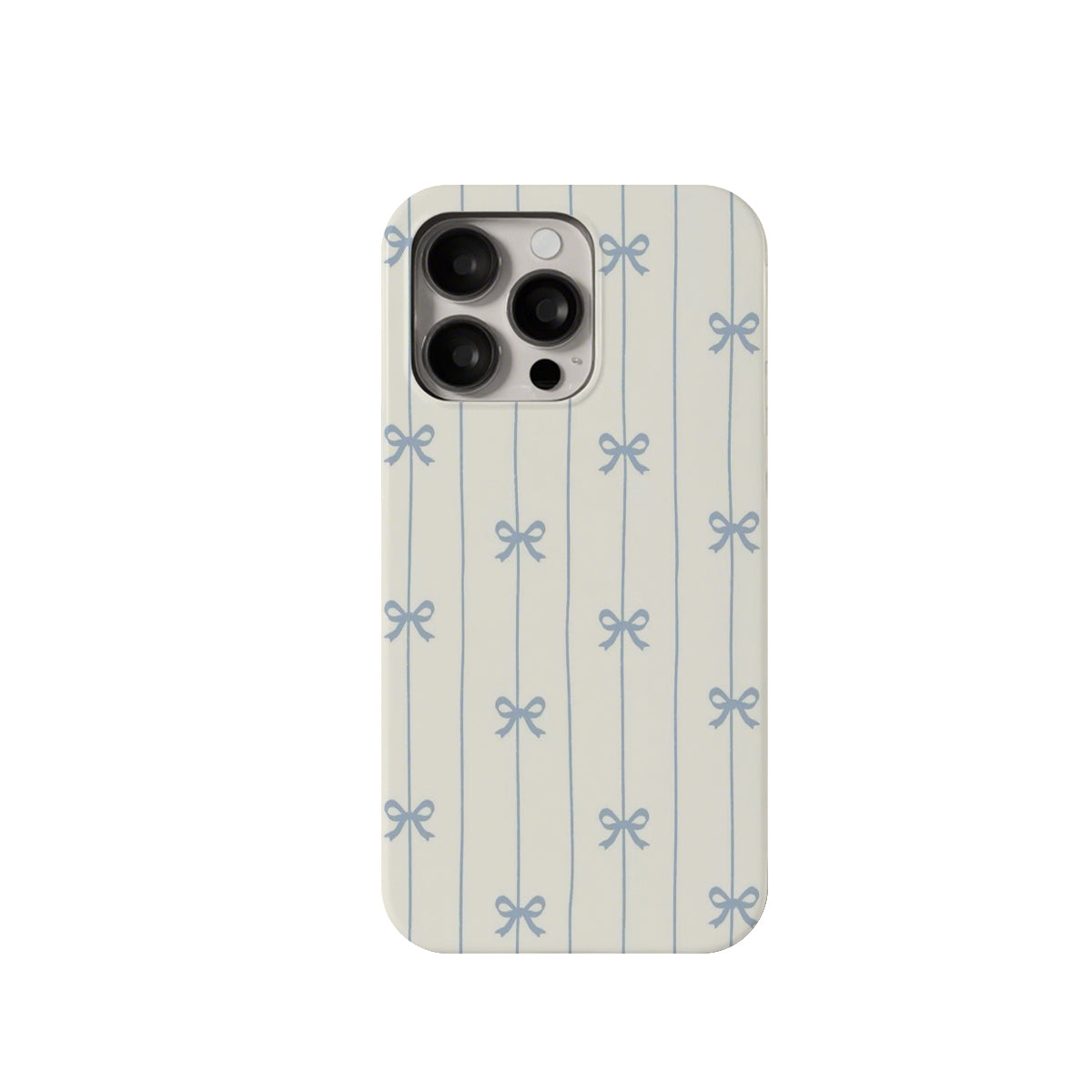 Phone case with bow pattern on a white background