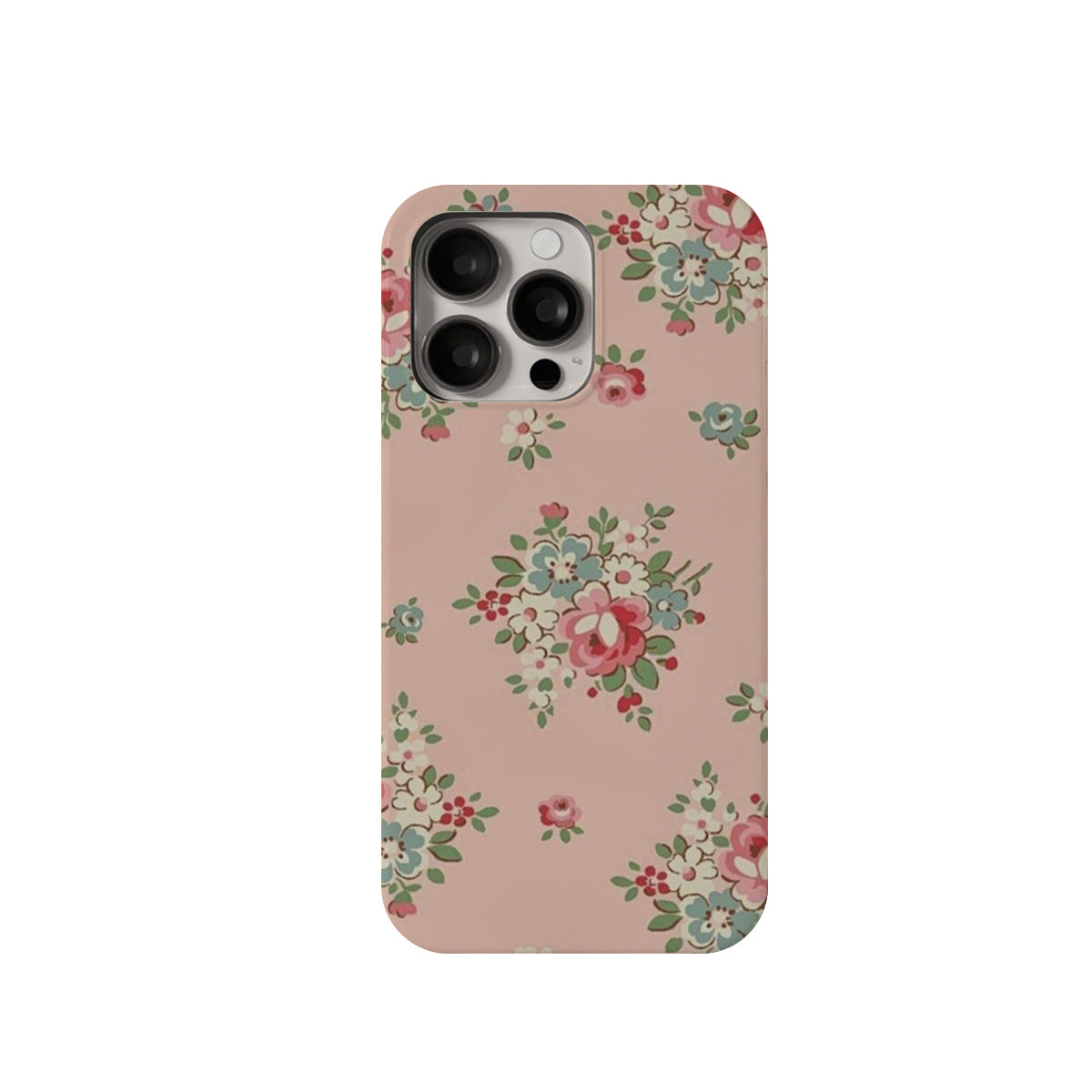Floral phone case on a pink background
