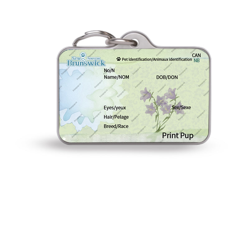 New Brunswick Driver’s License Pet ID Tag