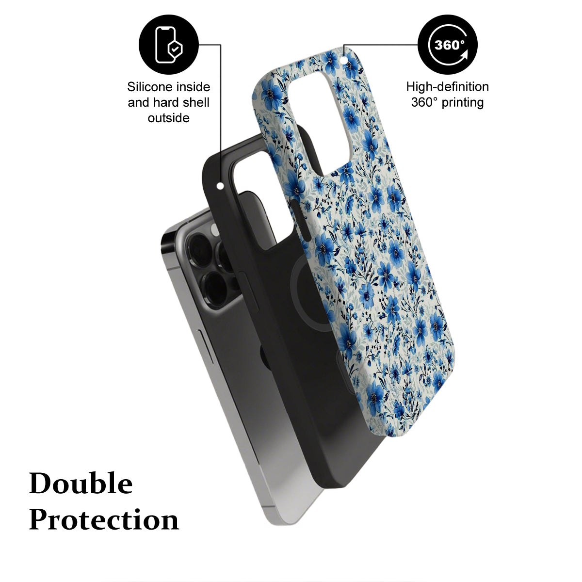 Double Protection – Hard shell exterior and silicone interior provide durable, shock-absorbing protection.