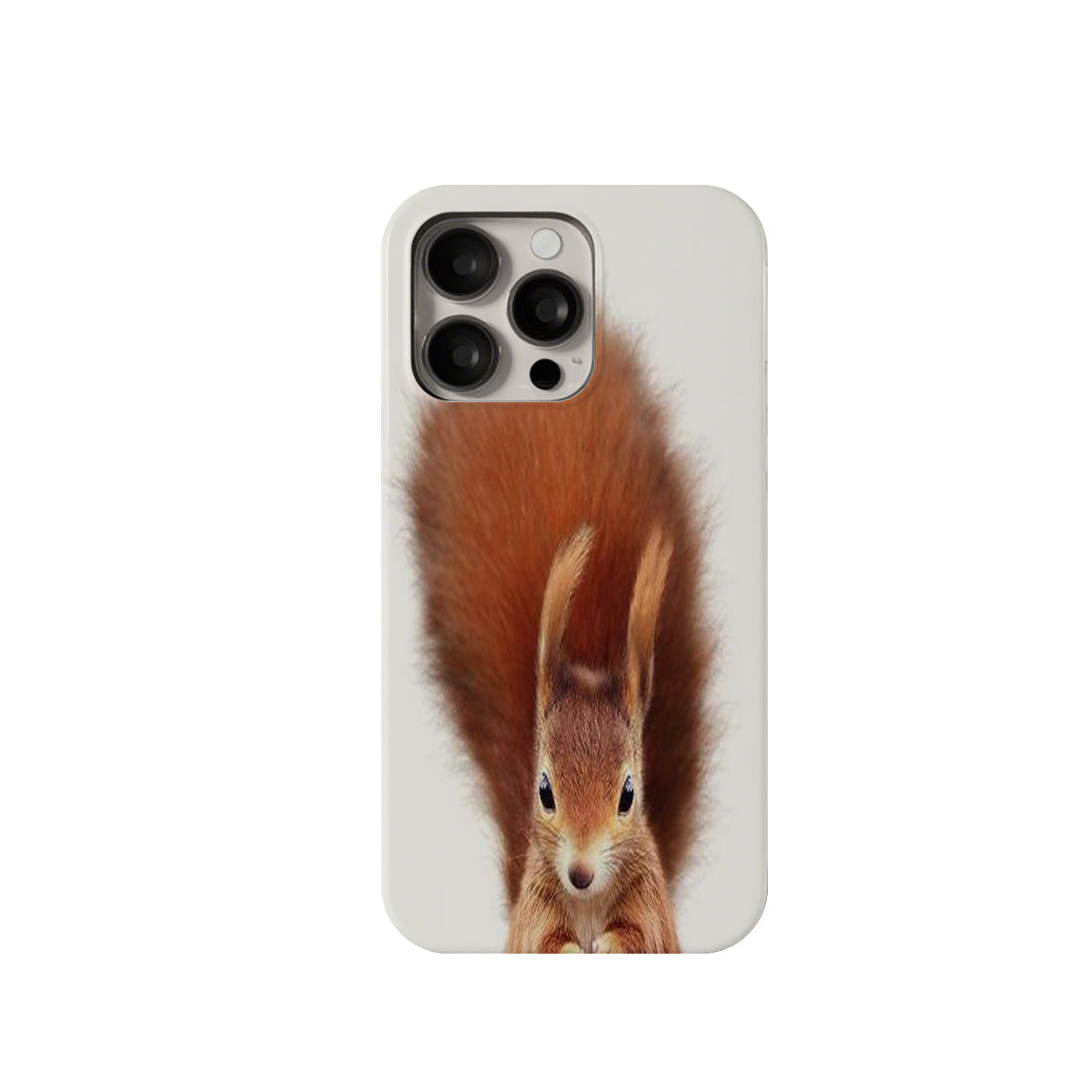 Phone case with a squirrel design on a white background