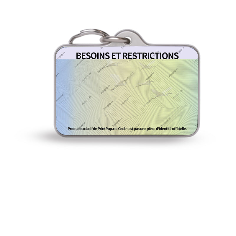 Quebec Pets License ID Tag