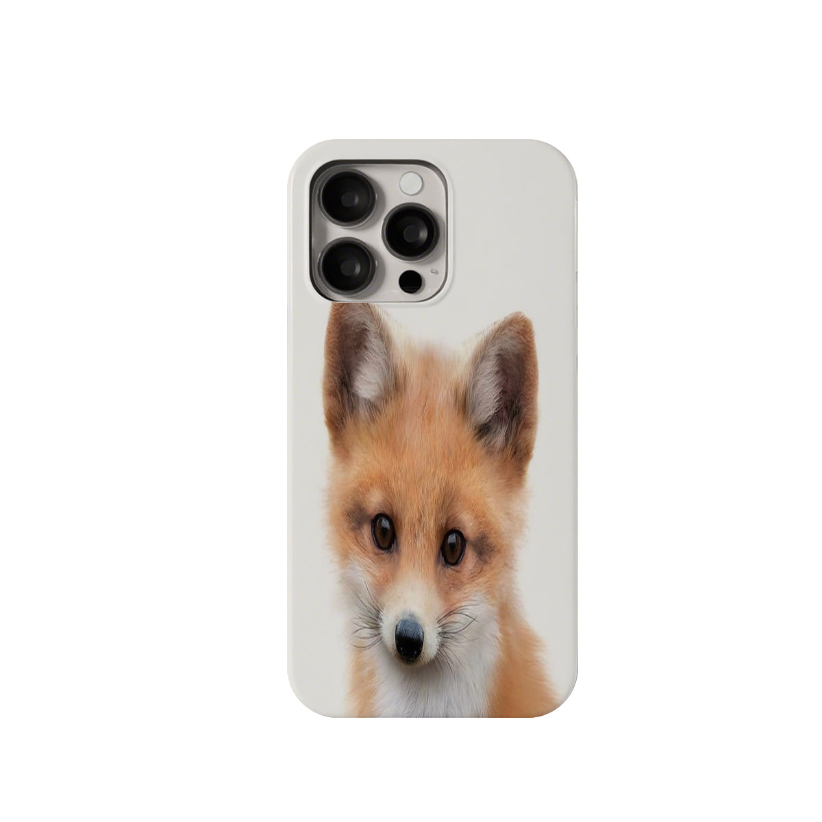 Phone case with a fox design on a white background
