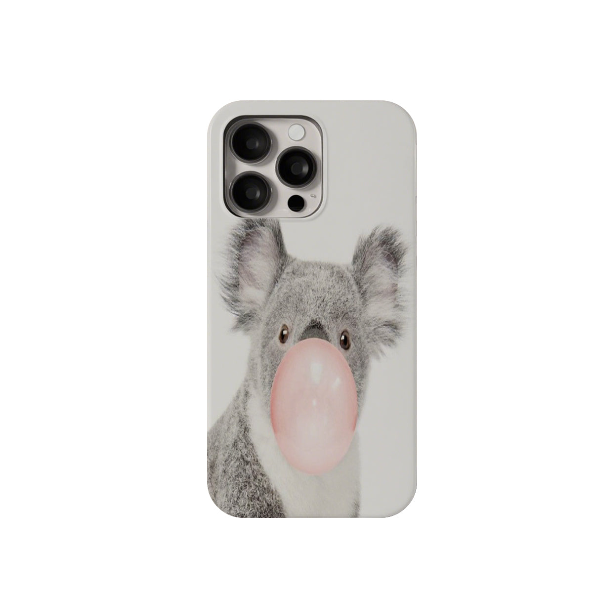 Phone case with a koala design on a white background