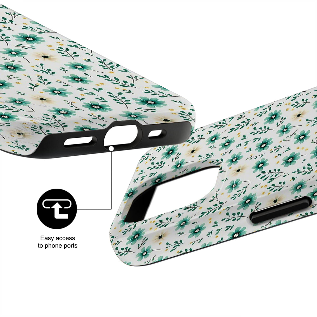 Teal Meadow Blossoms