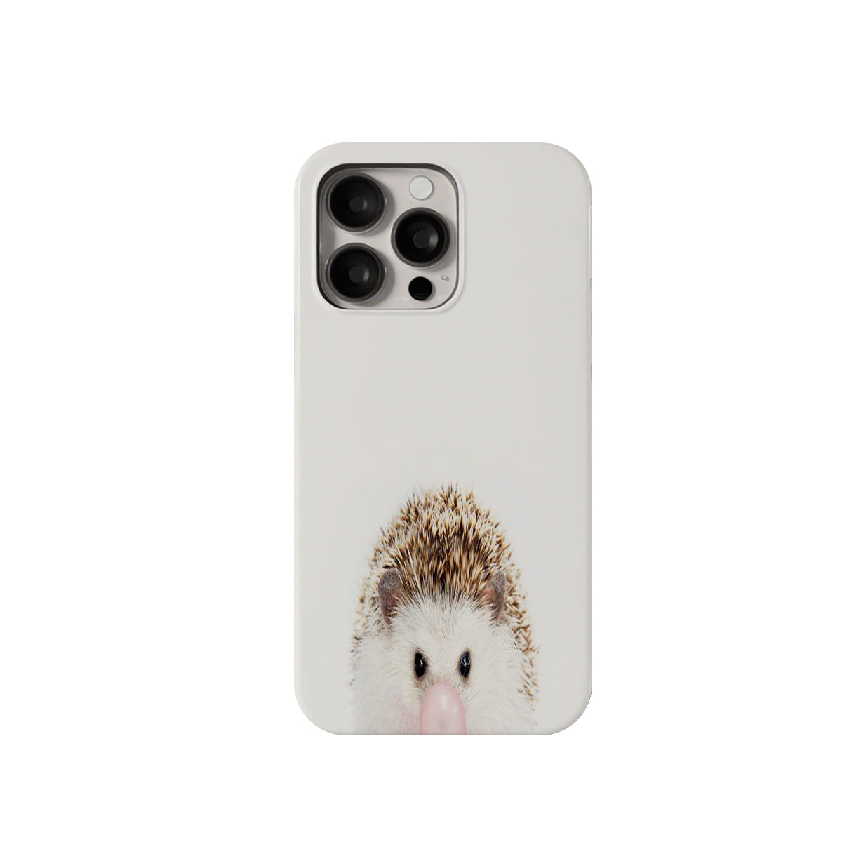 Phone case with a hedgehog design on a white background