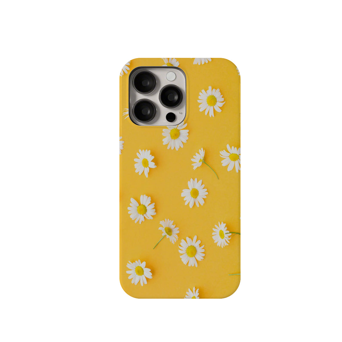 Yellow daisy iPhone case, cute floral phone cover, aesthetic gift for girls and teens