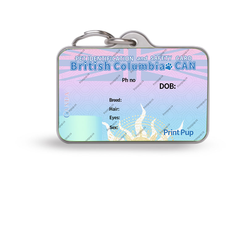 British Columbia Driver’s License Pet ID Tag