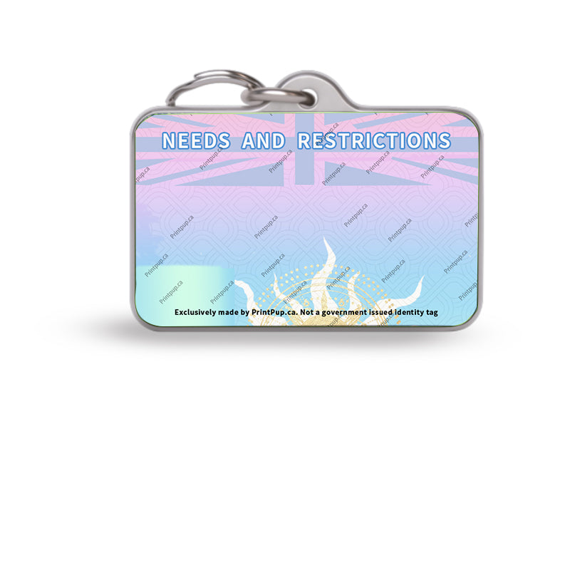 British Columbia Driver’s License Pet ID Tag